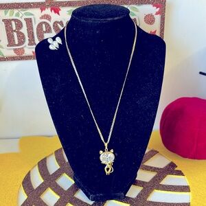 Cadena 14 k gold plated de gatita